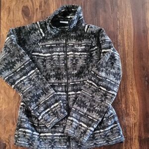 Columbia Black and White Fleece Jacket WOMEN'S SZ S EXC COND
